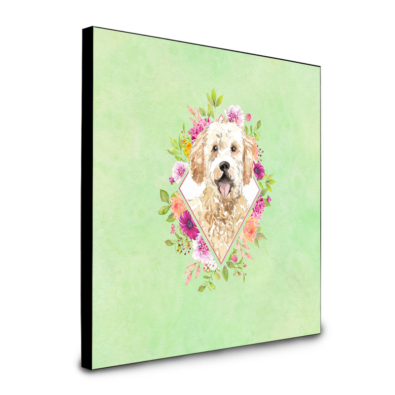 Panneau mural Dollman Flowers, Vert, Goldendoodle