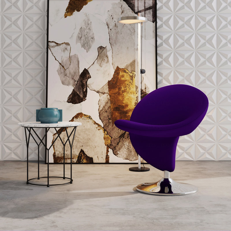 Fauteuil d'appoint pivotant, Mauve