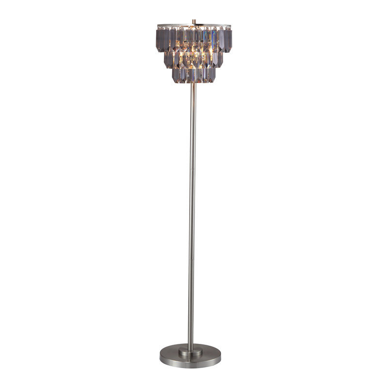 Marilen 61'' Traditional Floor Lamp, Smoke Gray, Smoke Gray