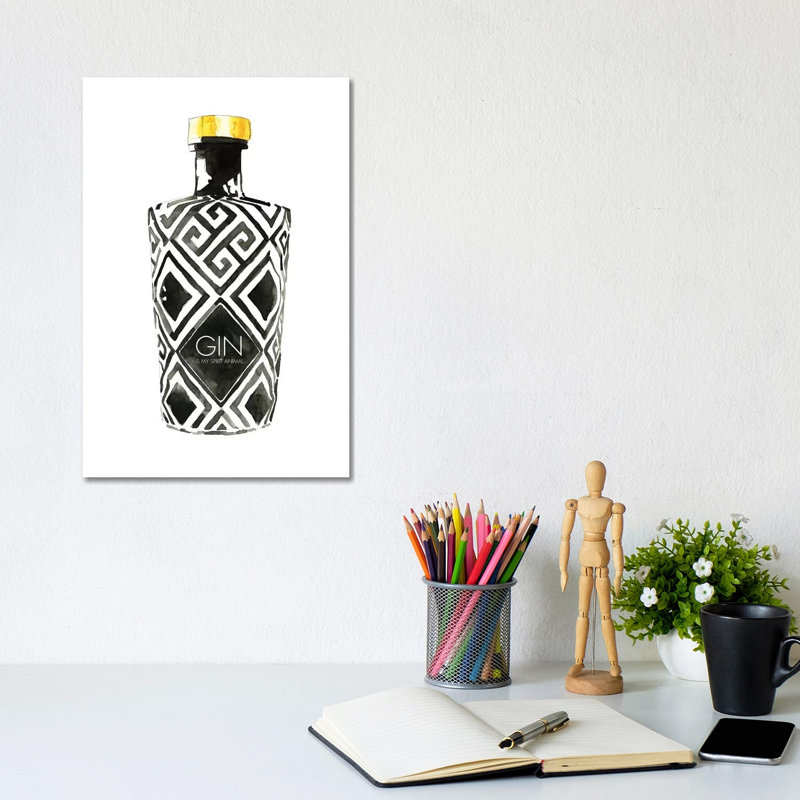 Gin Is My Spirit Animal 1 Piece Wrapped Canvas Wall Art, 20.32 cm H x 30.48 cm W