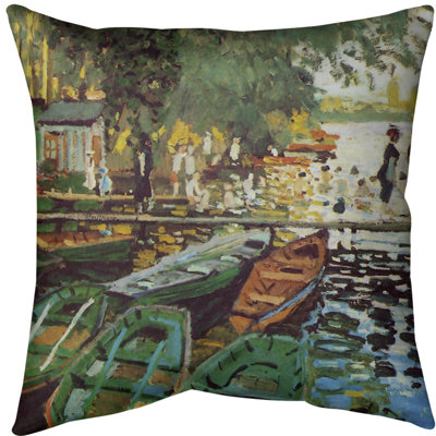 Coussin pour salle de bain à la grenouillere claude monet