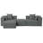 Castillon Boneless Cloud Sectional Couch In Two Boxes, Compressed Modular Sectional Sofa With Deep Seat-251139941