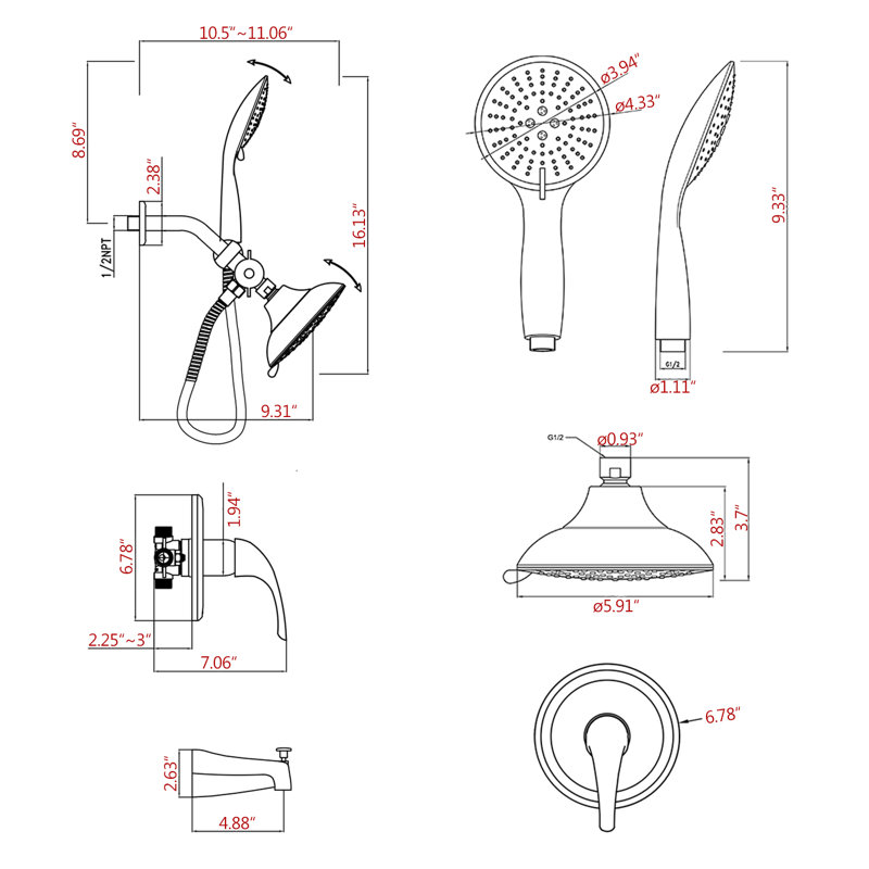 All-In-One Kit with Rough in-Valve