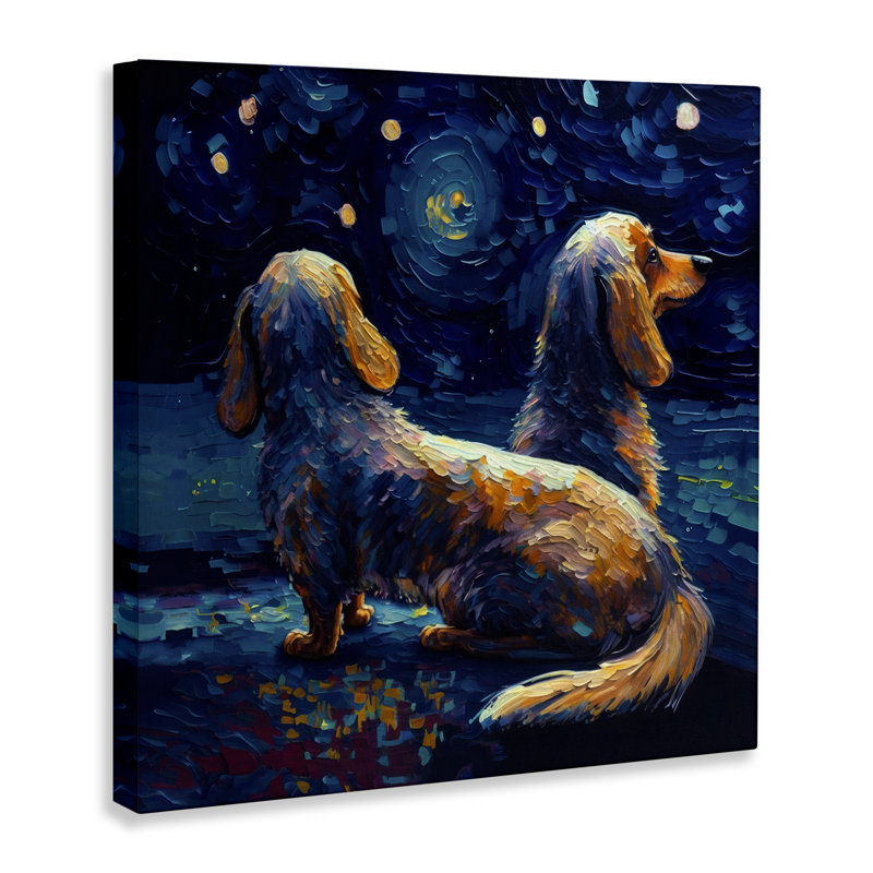 "Van Gogh Style Dogs", art mural par Svetlana Aleynikova, H 24 po x l 24 po