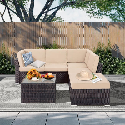 Dalton 5 - Person Modular Patio Conversation Set with Cushions