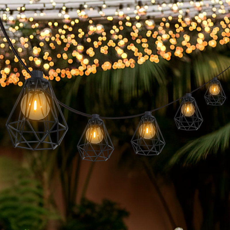 Beaney 10 - Bulb 120 in. Plug-in Shaded LED, Black