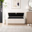 Banc repose-pieds en velours avec couvercle relevable et coutures cousues-1869973260