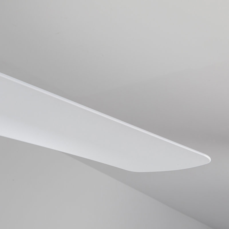 Thalia Smart LED Downrod Ceiling Fan, Brushed Gold, White
