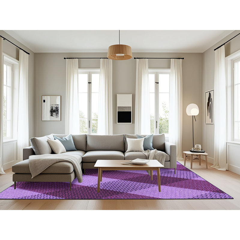 Performance Wool Checkered Indoor Rug, Rectangle 8' x 10'
