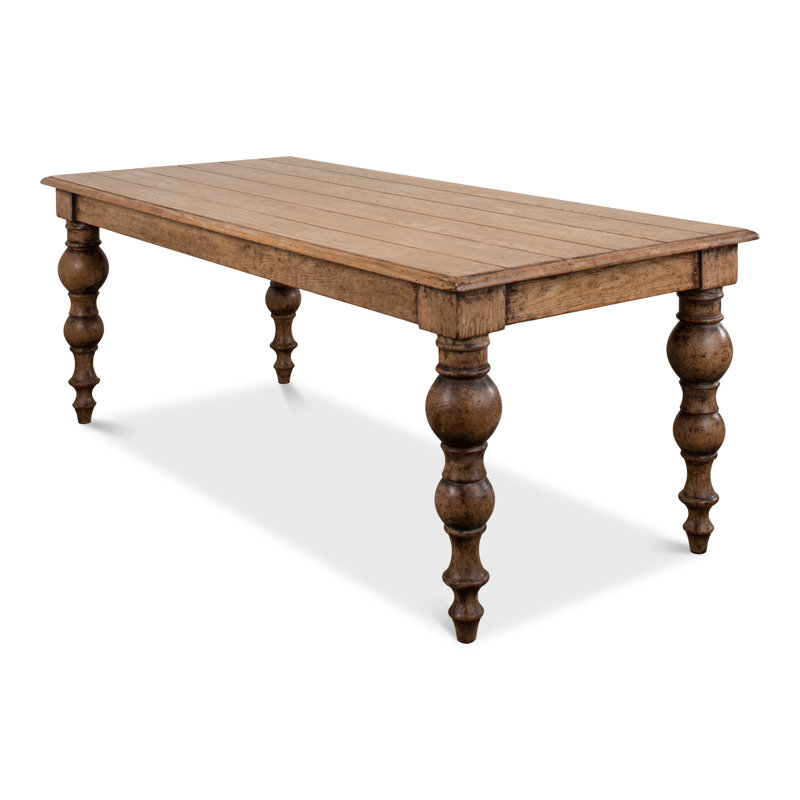 Bixby Pine Wood Dining Table, Tan