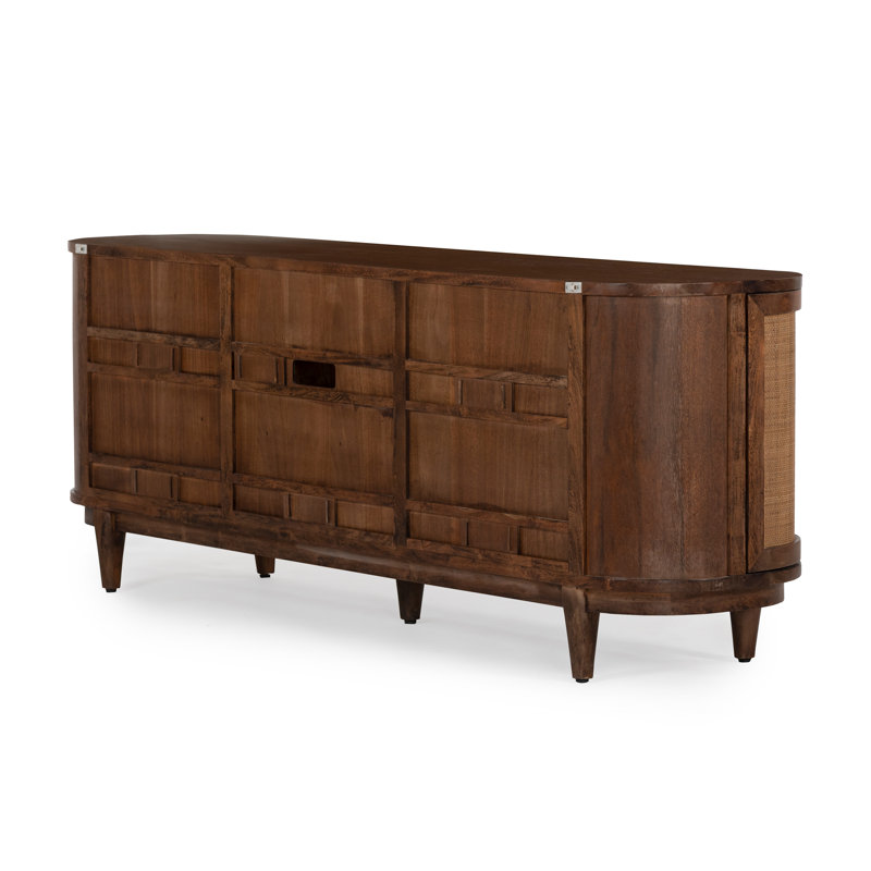 Salvatore Solid Wood TV Stand for TVs up to 88", Brown