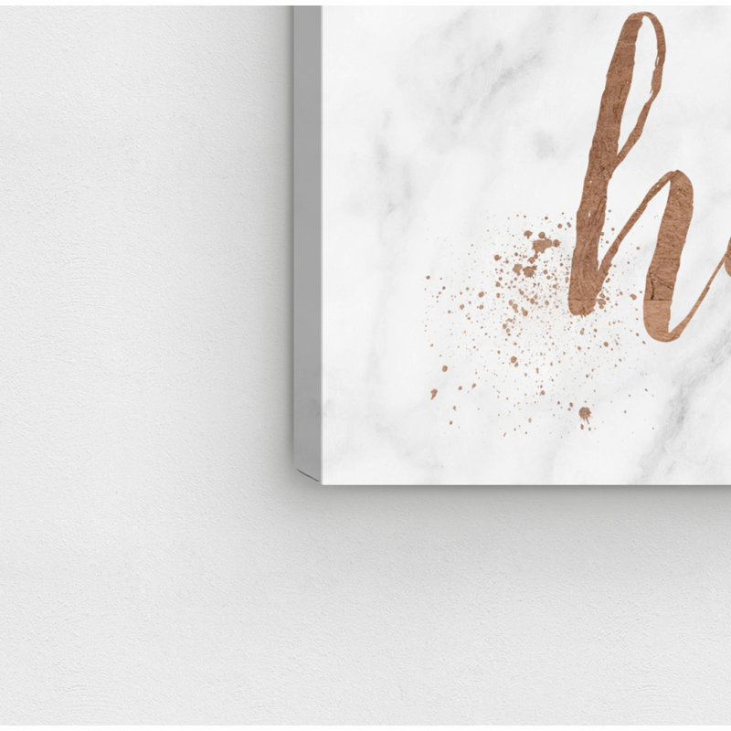 «Always Make it Happen Rose Gold» par Oliver Gal, reproduction d'art textuel sur toile, H 40 po x l 40 po, Toile tendue