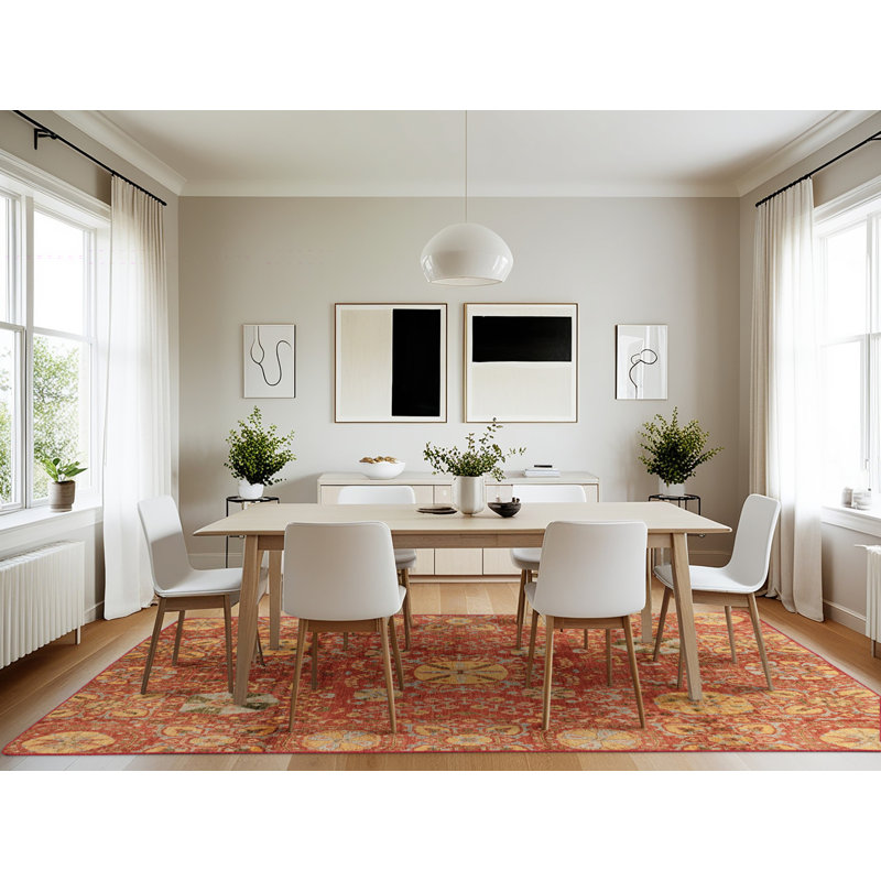 Abstract Indoor Rug, Rectangle 7' x 10'