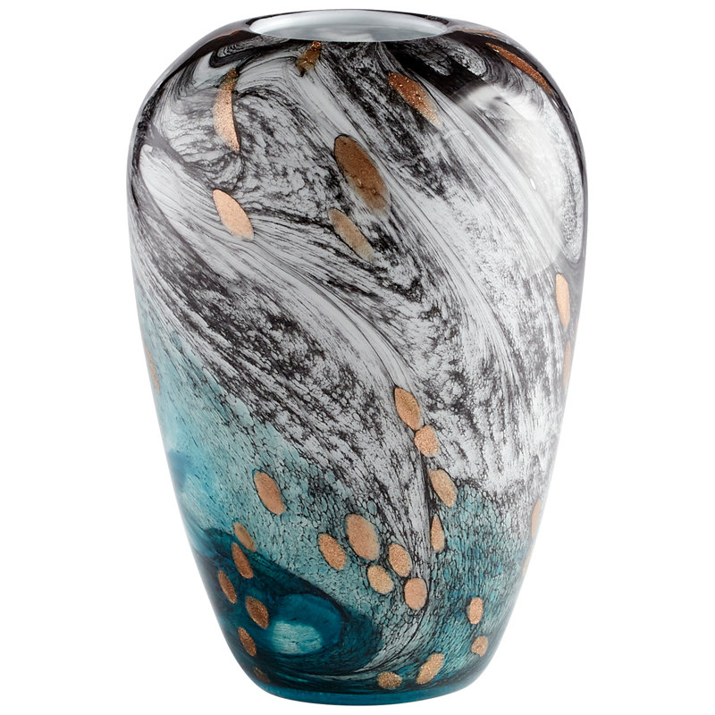Prismatic Glass Table Vase, 11" H x 7.5" W x 7.5" D