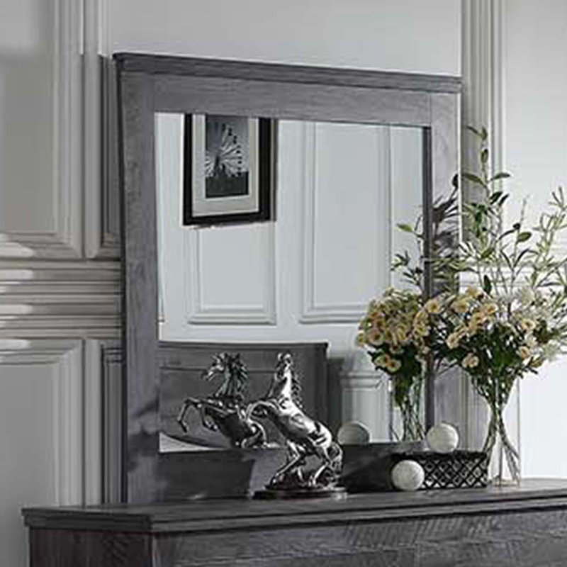 Miroir de commode rectangulaire en bois manufacturé Culina