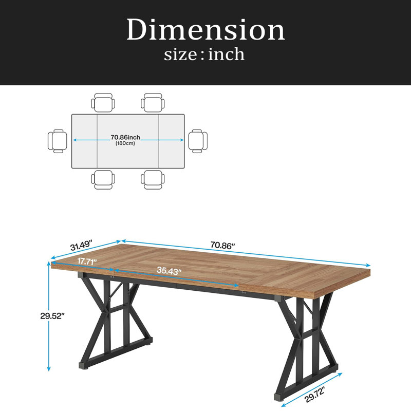 Table de cuisine, table de salle à manger, table de direction industrielle