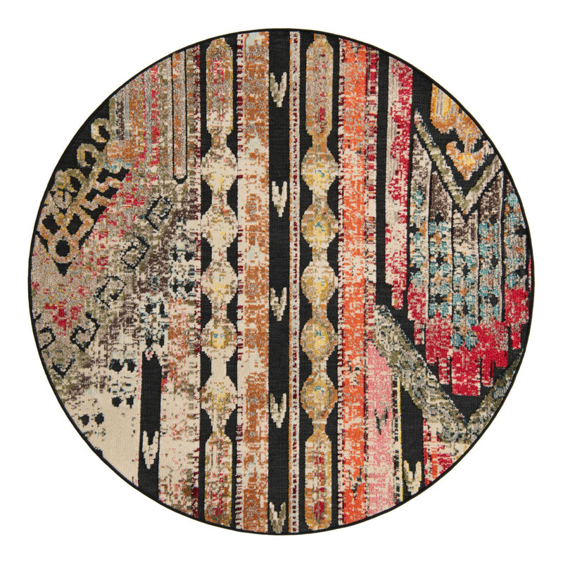 Wrought Studio Sebaa Marelda Indoor/Outdoor Area Rug, Round 6'1"