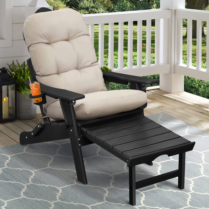 Coussin de chaise d'extérieur 4 po Adirondack, ensemble de deux pièces, Kaki