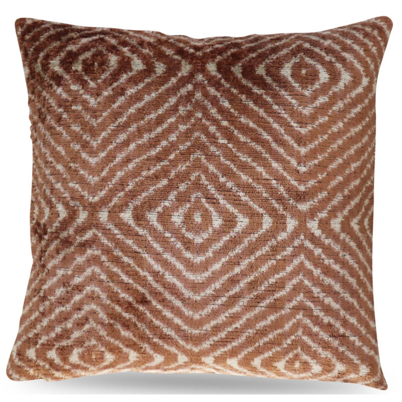  Housse de coussin et insert, 16 po x 16 po, Brun, Carré