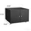 Armoire pour imprimante à double porte, acier, roulante pour bureau / maison - noir