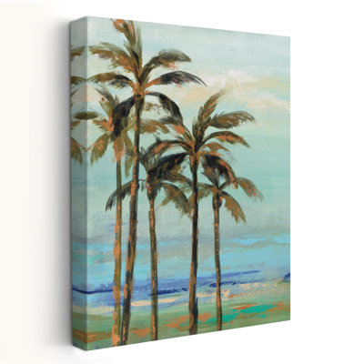 Copper Palms II - éléments naturels bleu-brun-vert