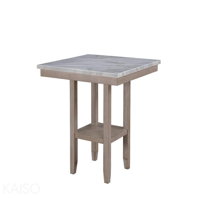 Table de bar Natural, Naturel / gris