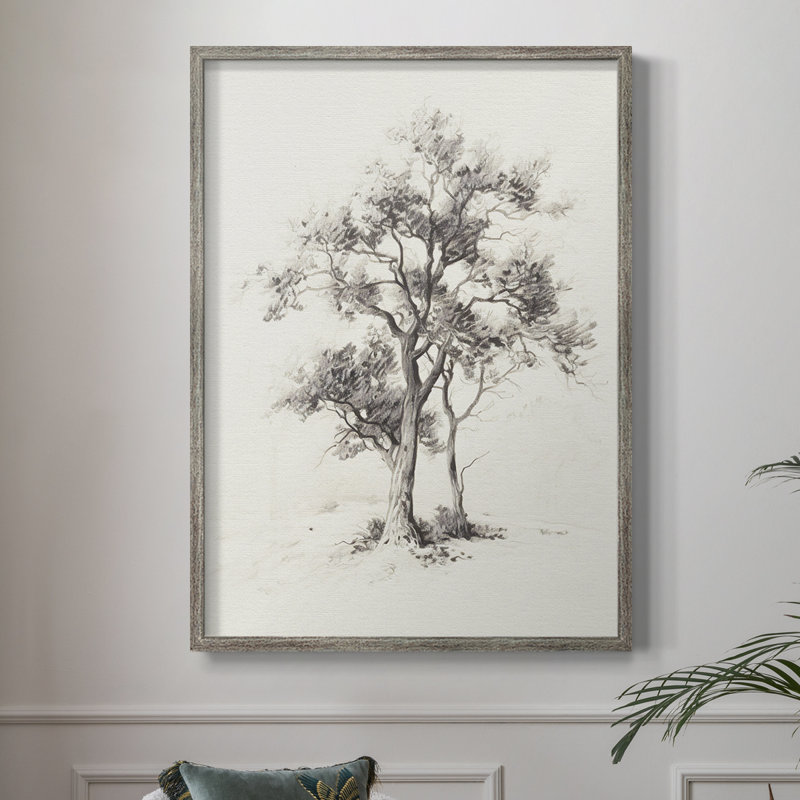 «Vintage Landscape I», reproduction encadrée - bois massif