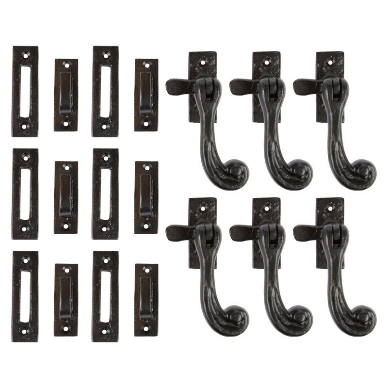 Hammer & Tongs - Rustic Window Fastener - Right Handed - W45mm x H110mm - Black