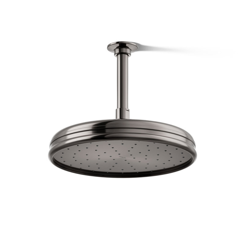Traditional Round 10" Rainhead with Katalyst Air-Induction Spray, Vibrant Titanium, 1.75 Gpm