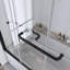 Porte de baignoire coulissante double en verre trempé transparent l 57 à 60 po x H 62 po Jraty-92360747