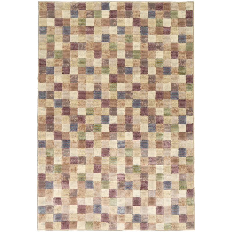 Gerin Plaid Indoor Rug, Rectangle 5'3" x 7'7"