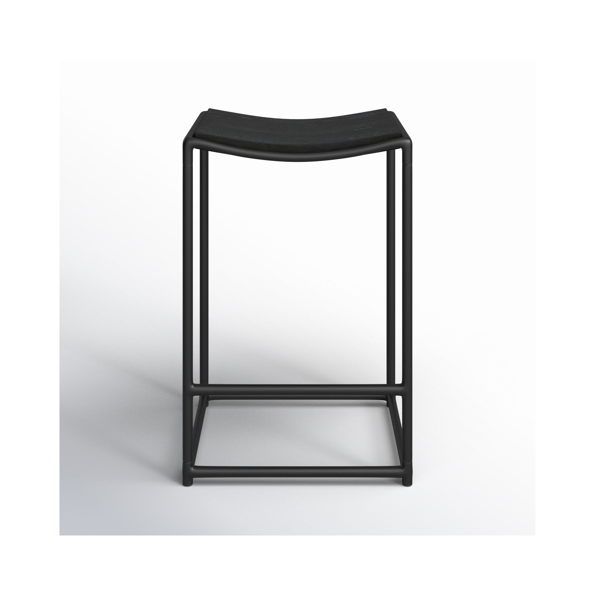 Galina Textured Wood w/ Metal Counter Stool, Black