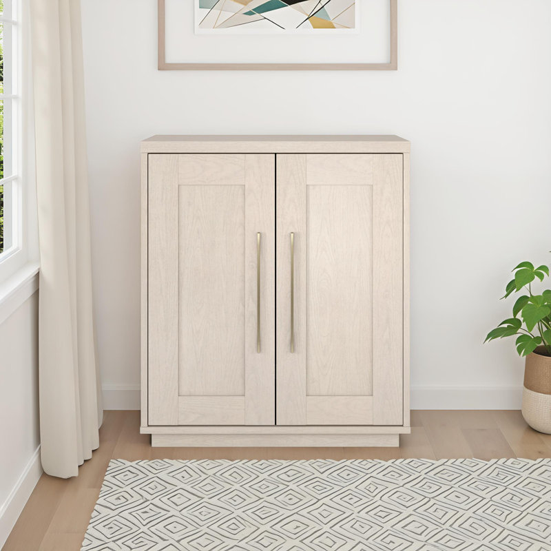 Armoire d'appoint rectangulaire en aulne de 28 po de large Tillman, Aulne blanc