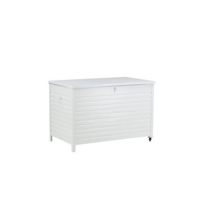 Rebrilliant Tabarez 150cm W 0L Water Resistant Metal Deck Box in White