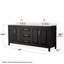 Ensemble de meuble-lavabo double 80 po avec dessus en quartz et miroir Daria-100481388-100481389-100501998
