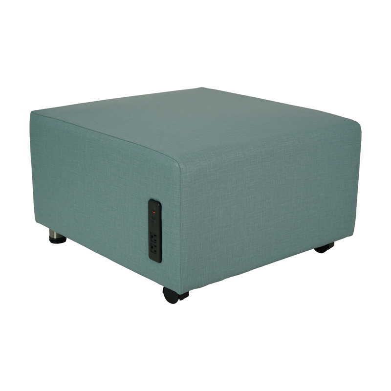 Repose-pieds carré mobile avec panneau Tech Pro Series, Bleu