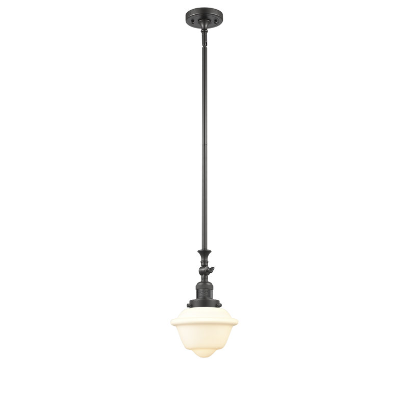 Baptiste 1 - Light Single Pendant, Matte White Cased, No Bulb Included, Oil Rubbed Bronze
