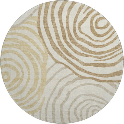 Premium Machine Washable Prisco Gold Rug