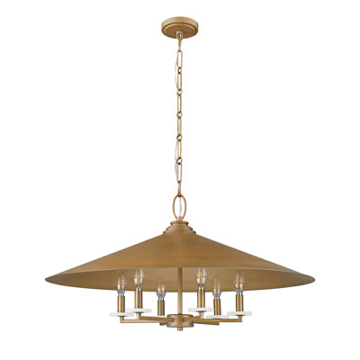 Martenous 32 inch 6 Light Pendant in Signature Pewter