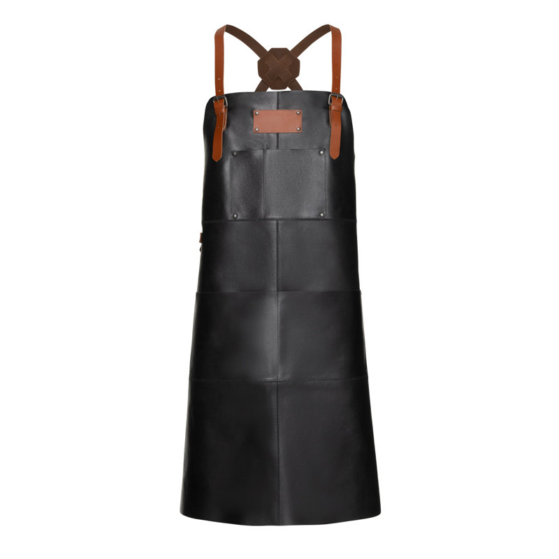 Tablier en cuir noir, Grand