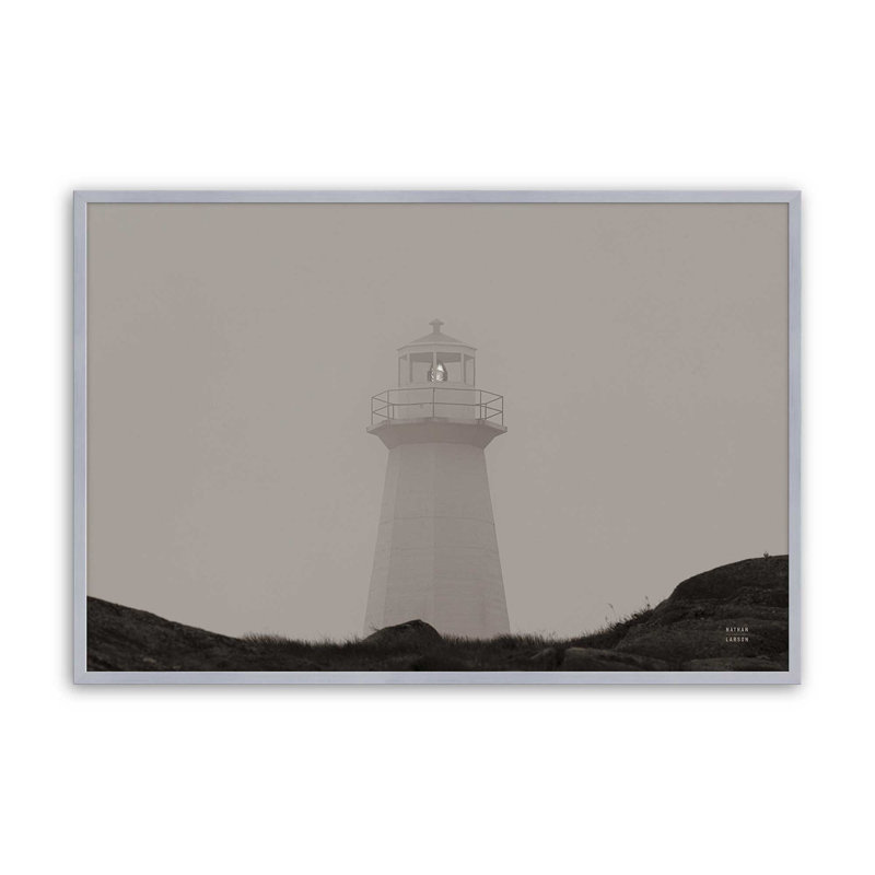 «Cape Spear Lighthouse» par Nathan Larson, reproduction d'art, 9.5" H x 13.5" W, Silver, Framed Print