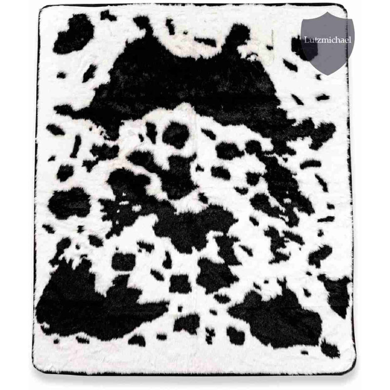 PupProtector Waterproof Throw Blanket, 60" x 50", Black Cowhide
