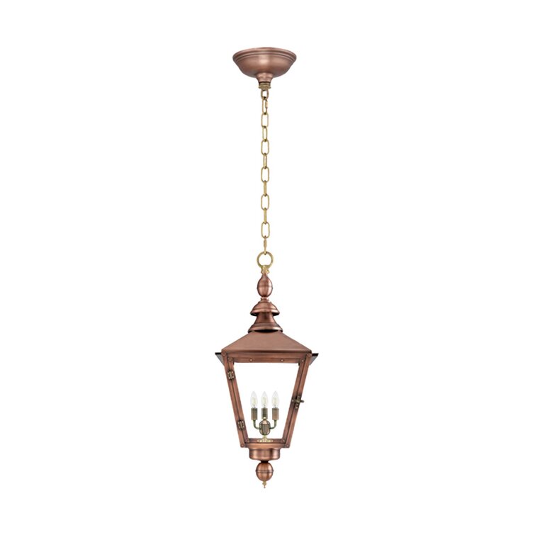 King Street Copper Hanging Lantern - Lantern & Scroll