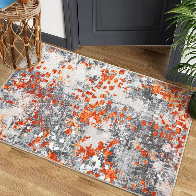 Jimel Washable Abstract Indoor Rug, Rectangle 2' x 3’