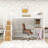 Loft Bed With LED Strip, Built‑In Desk, Open Wardrobe, Storage Stairs And Guardrails-1407484656-1396146305