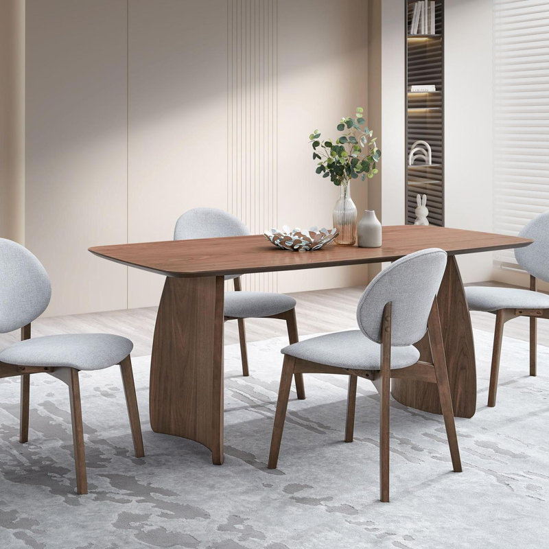 Dining Table Set 5 Pieces, Light Gray