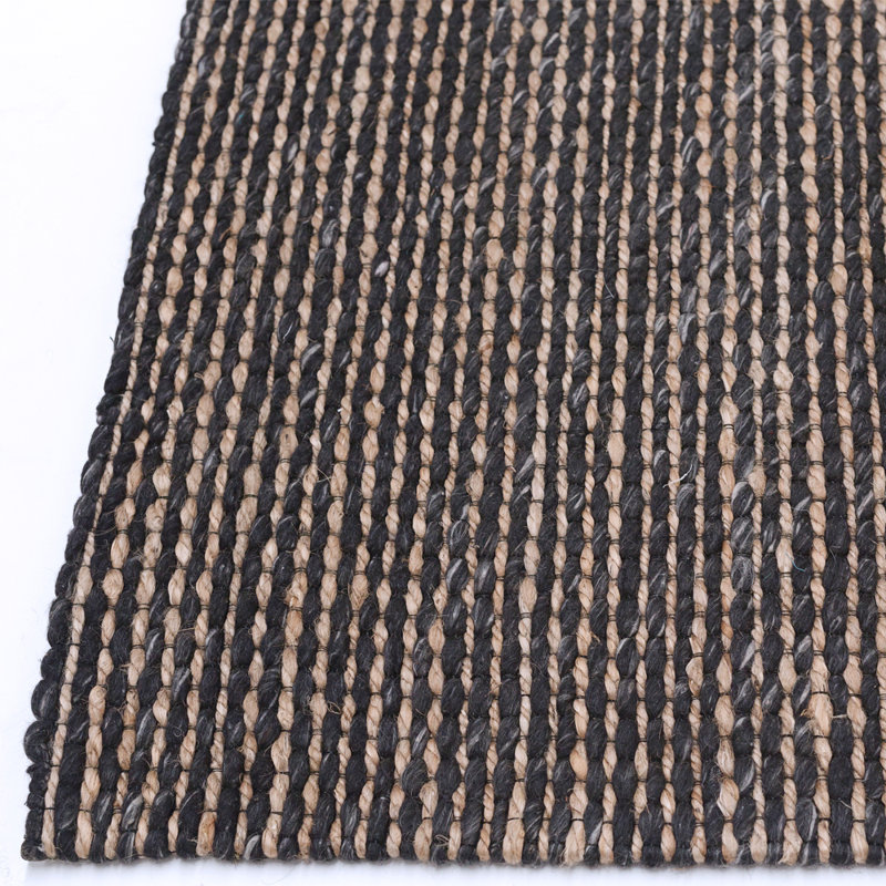 Gemini Geometric Area Rug in Black/Tan, Rectangle 6'7" x 9'8"