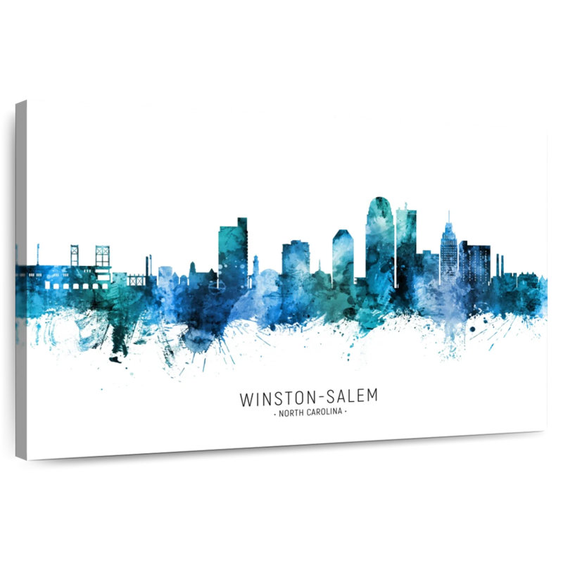 Winston-Salem NC Skyline I, 24" H x 36" W