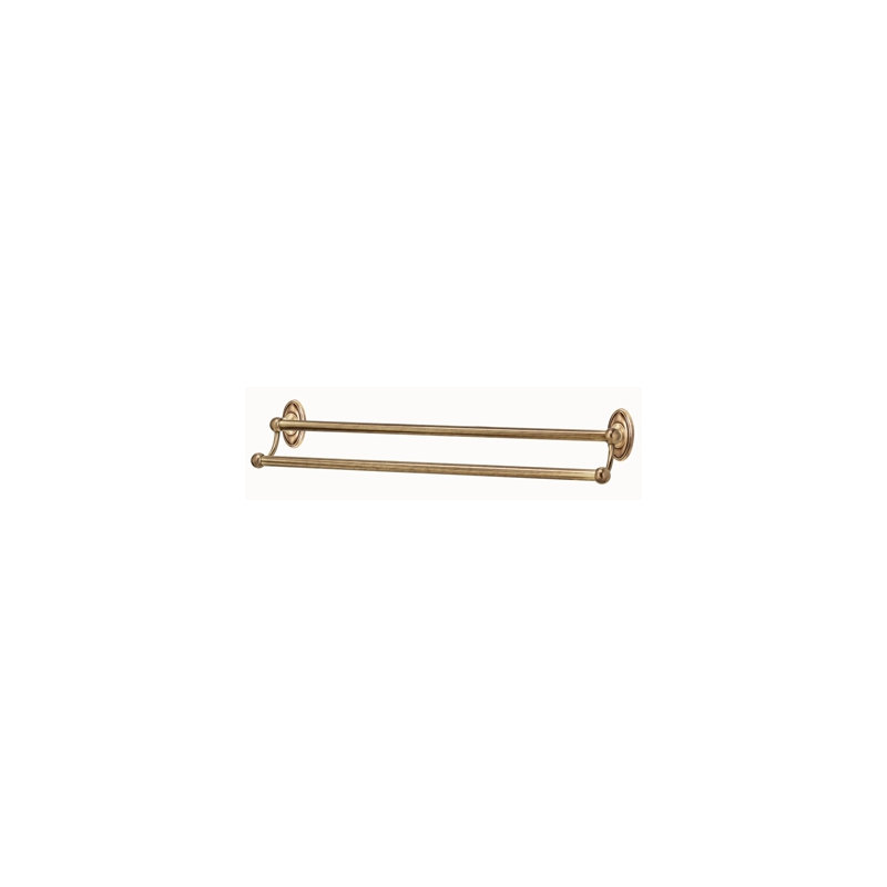 Classic Traditional Double Wall Mounted Towel Bar, Polished Nickel
