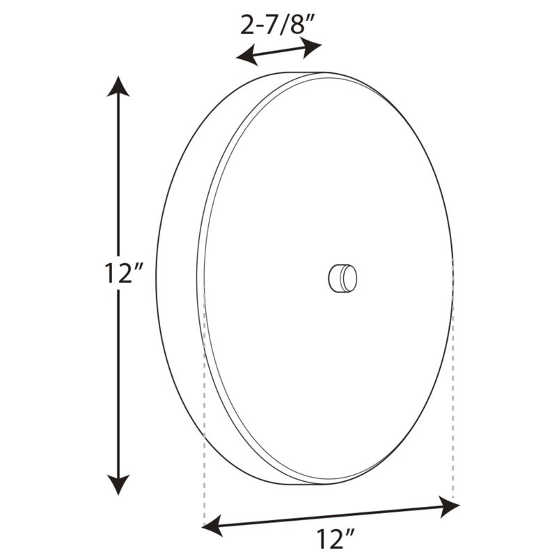 Plafonnier encastré circulaire simple 1 lumière Hoglund